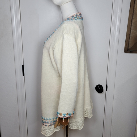 Storybook Knits Coastal Cardigan / Beach Swim Coverup Size Large - Picture 6 of 13